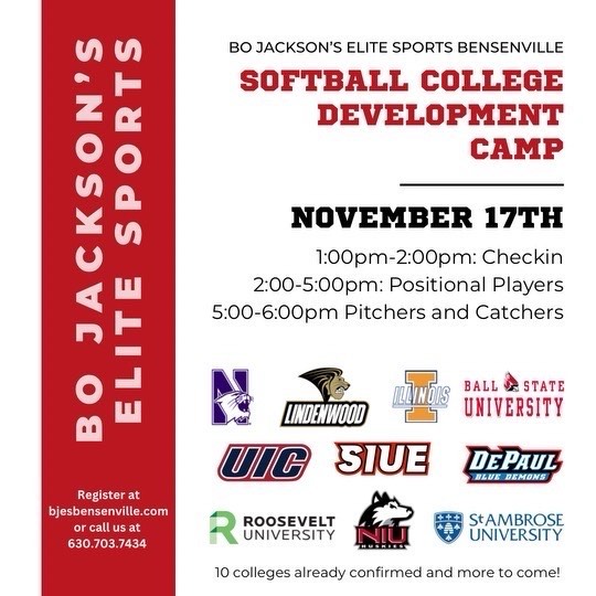 Softball College Development Camp – Sunday, November 17th 2024