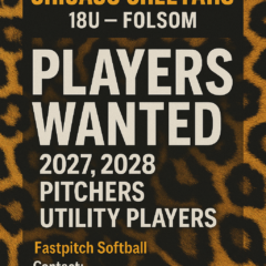 18U Pitcher & Utility Players Wanted