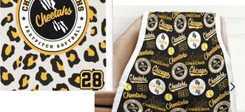 Holiday Gift Giving – Customized Cheetah Plush Blankets!