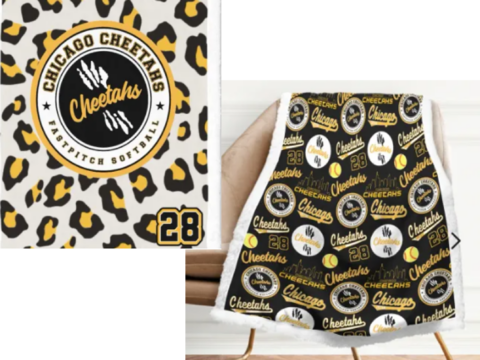 Holiday Gift Giving – Customized Cheetah Plush Blankets!