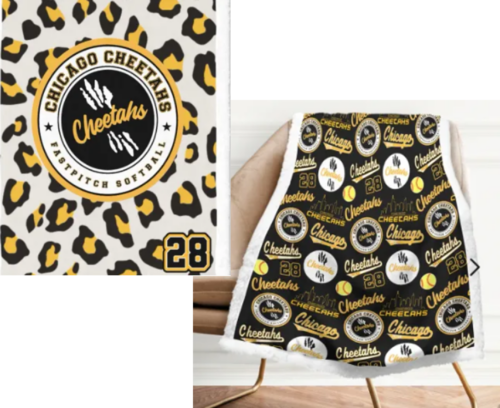 Holiday Gift Giving – Customized Cheetah Plush Blankets!